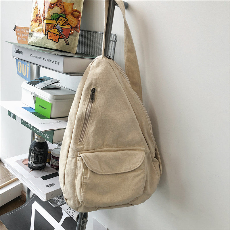 Versatile Nylon Canvas Chest Crossbody Bag