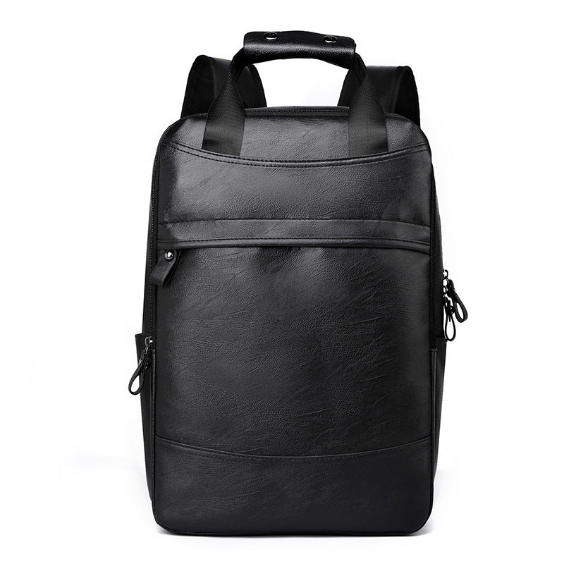 Large Capacity Men's Fashion Leather Travel Backpack
