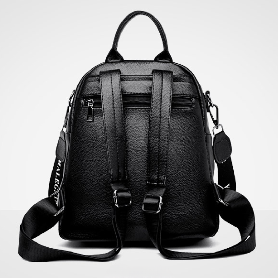 Trendy Soft Leather Unisex Backpack