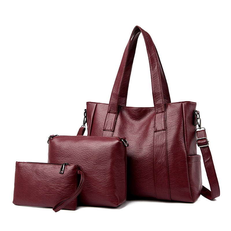 Three-Piece Women's Tote and Messenger Set