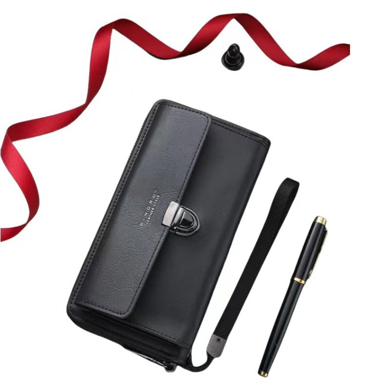 Men’s Large Capacity Wallet With Zipper And Card Slots