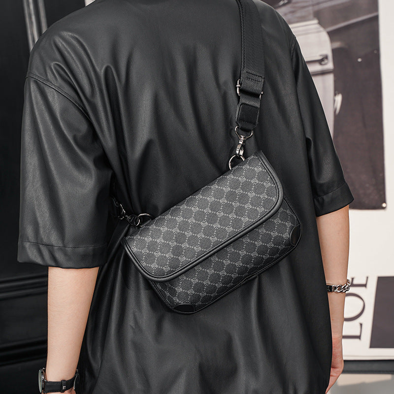 Trendy Plaid Tiger Head Crossbody Bag