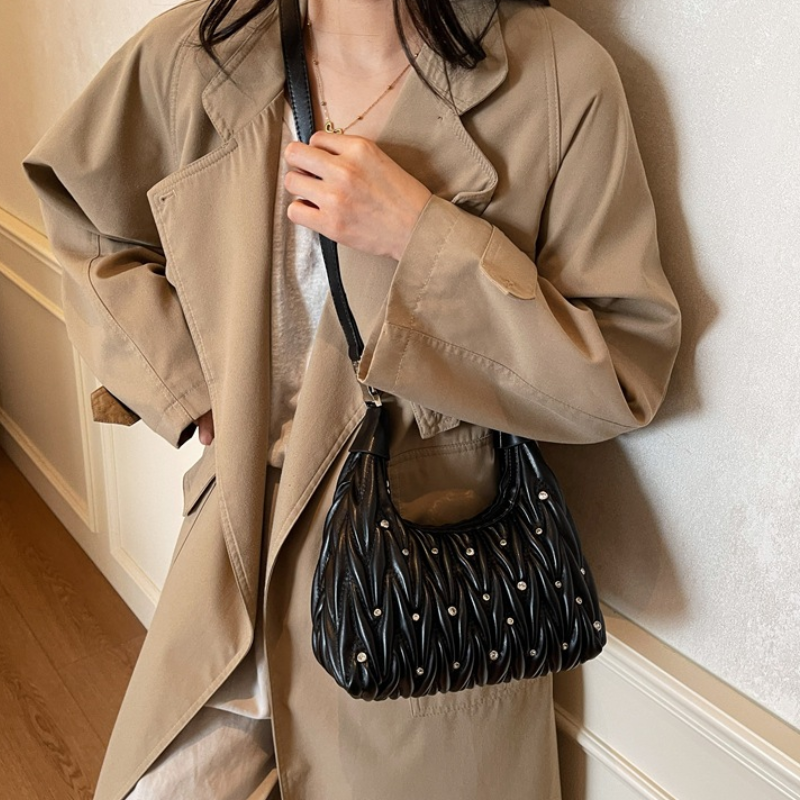 Crystal Pleat Women’s Shoulder Bag