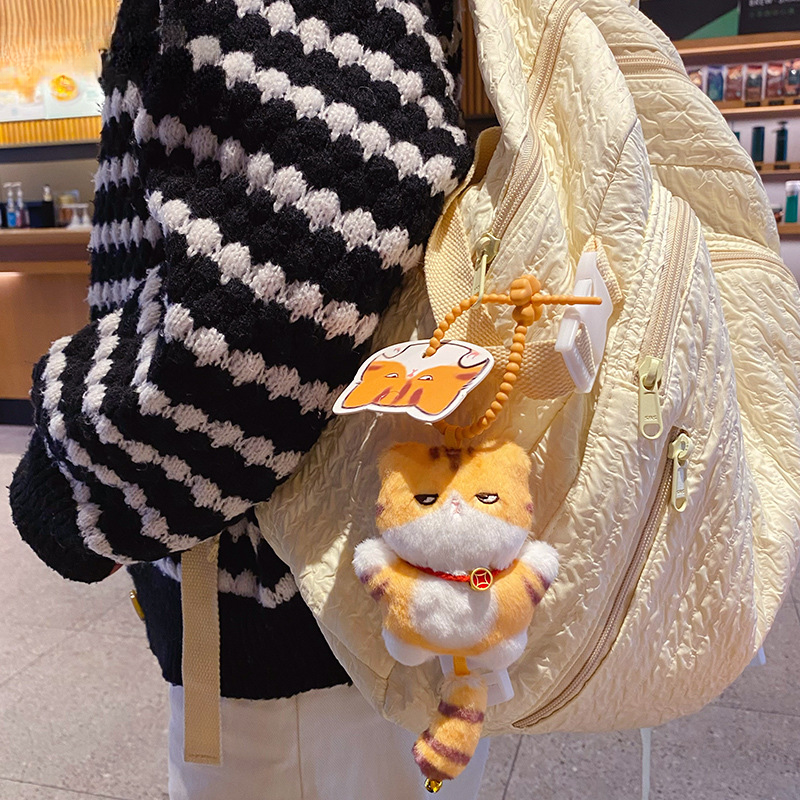 Lazy Cat Plush Bag Charm