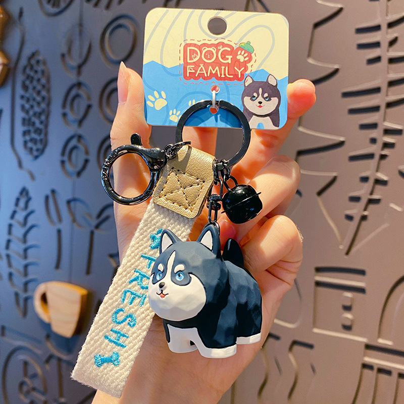 Creative Husky Resin Bag Charm