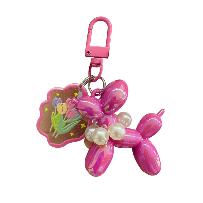 Bubble Puppy Balloon Dog Keychain
