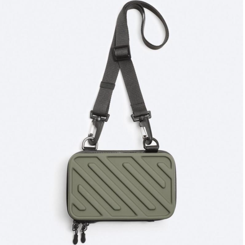 Onyx Frame Men’s Box Crossbody Bag