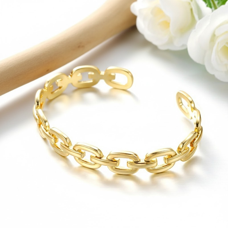 Minimalist Gold-Plated Chain Bracelet