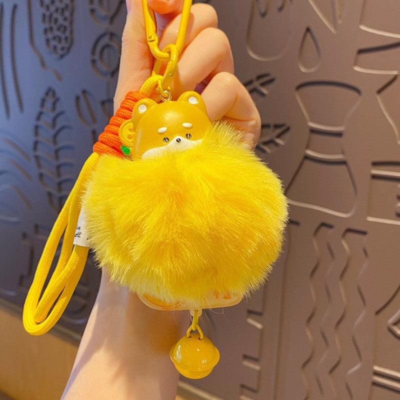Fluffy Bear and Bunny Pom Pom Plush Bag Charm