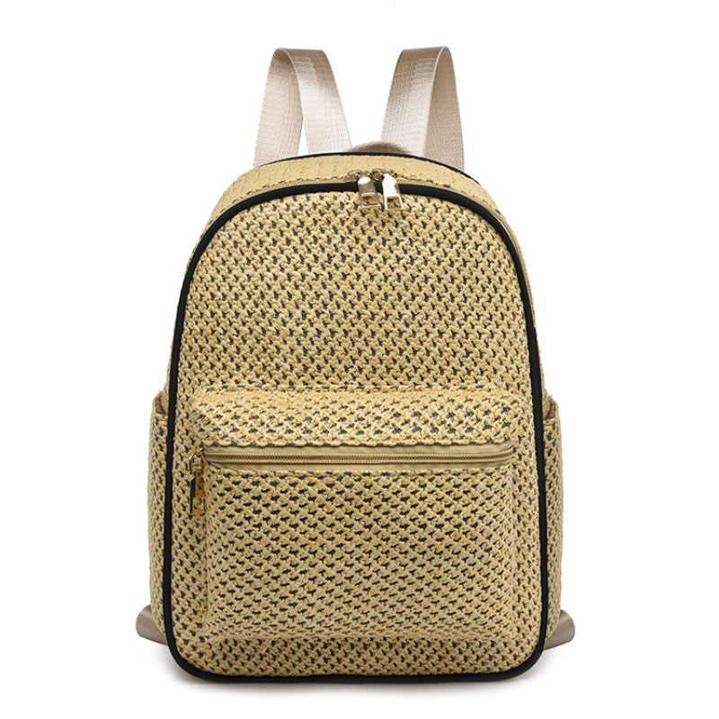 Straw Woven Fashion Backpack