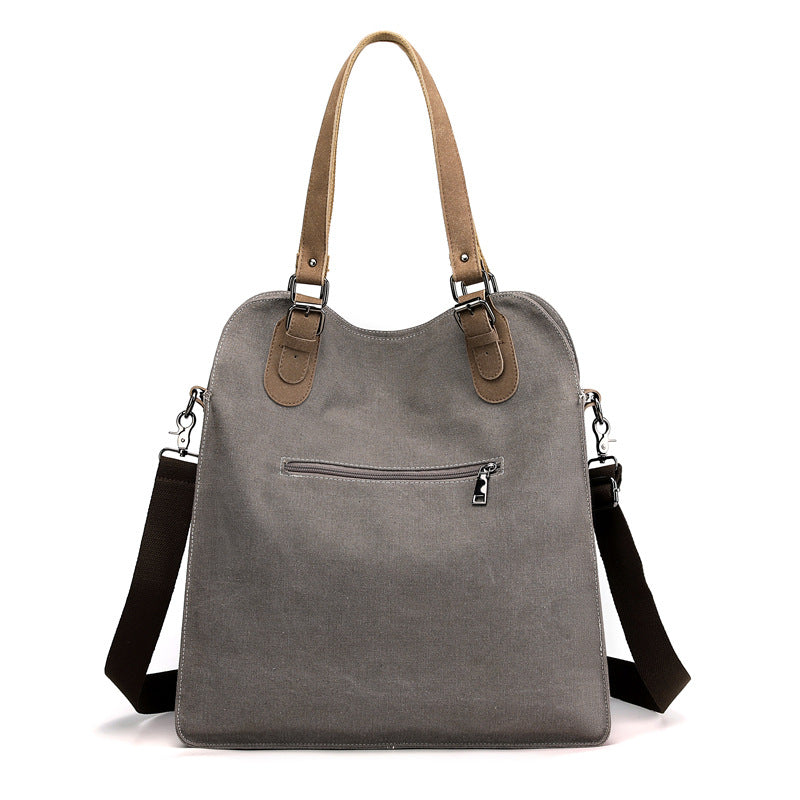 Retro Patchwork Canvas Shoulder Bag