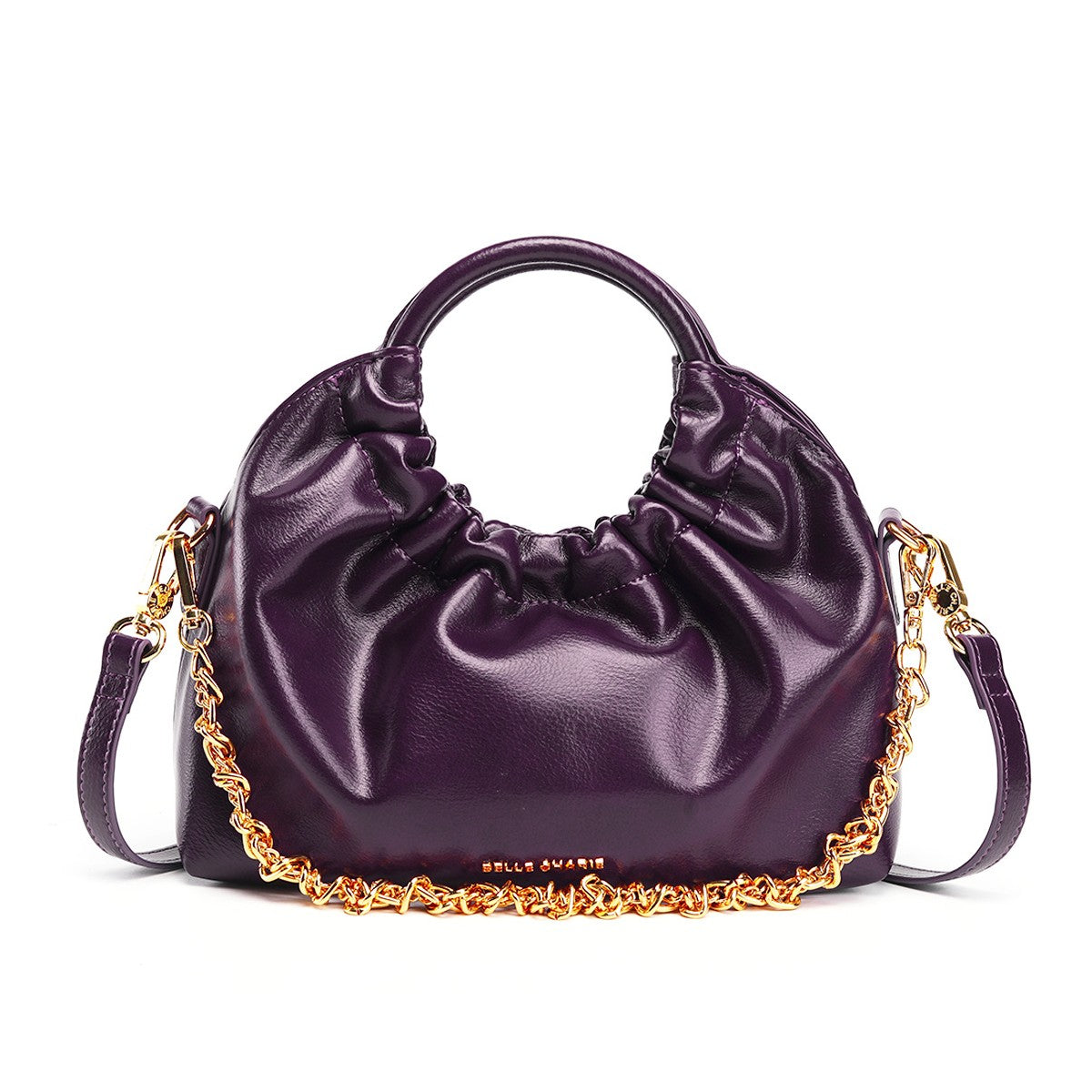 Pleated Chain Dumpling Handbag