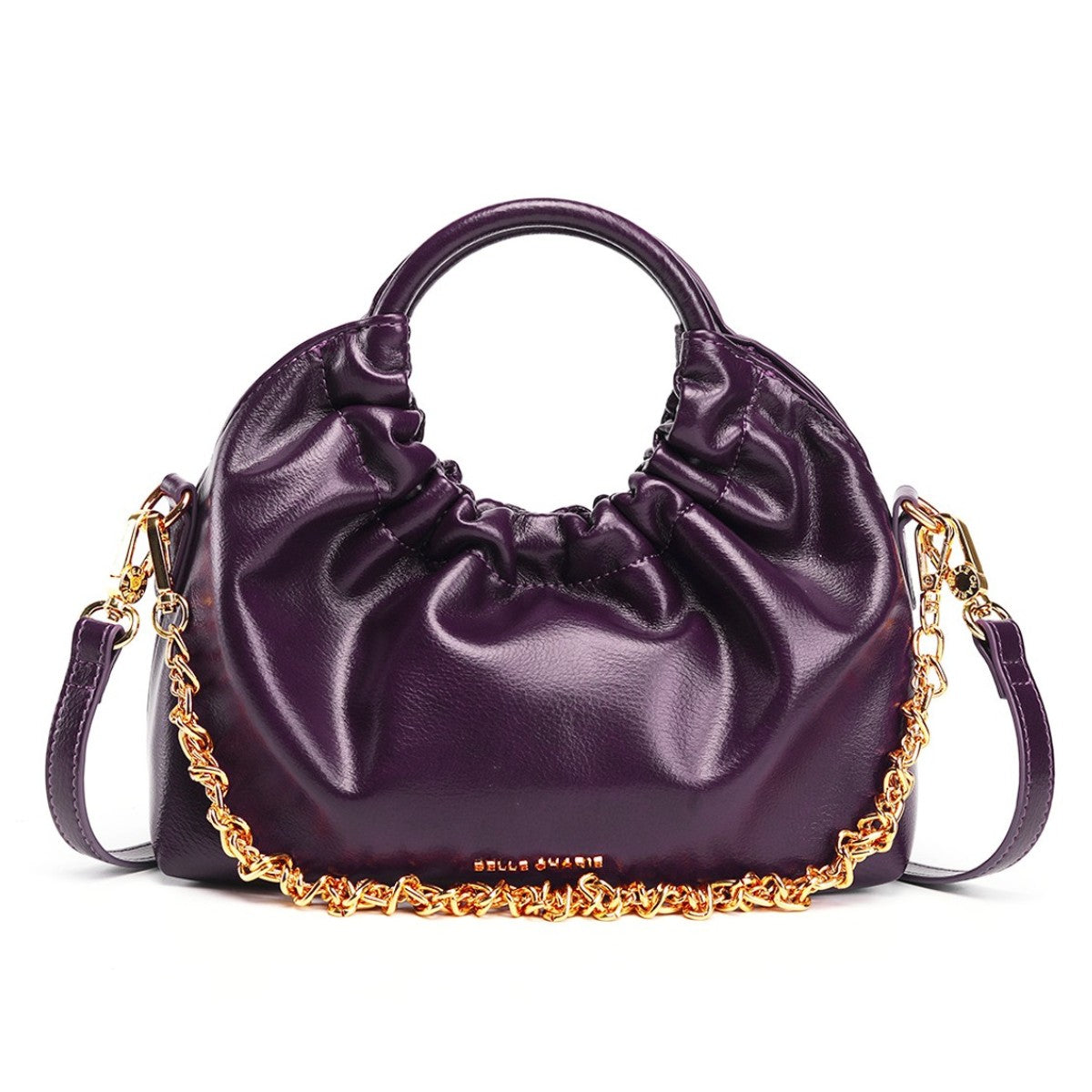 Pleated Chain Dumpling Handbag