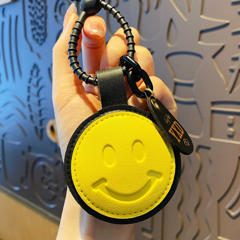 Heart-Shaped Leather Bag Charm