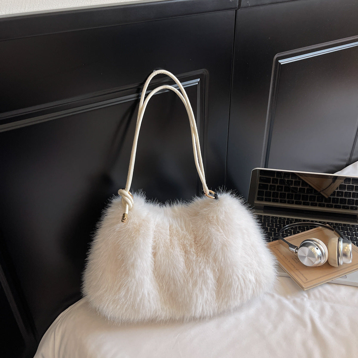 Fuzzy Flair Shoulder Bag