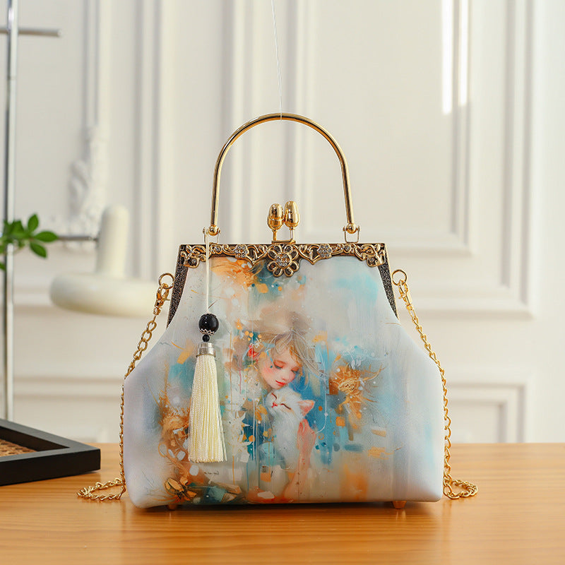 Ethereal Blossom Clutch Bag