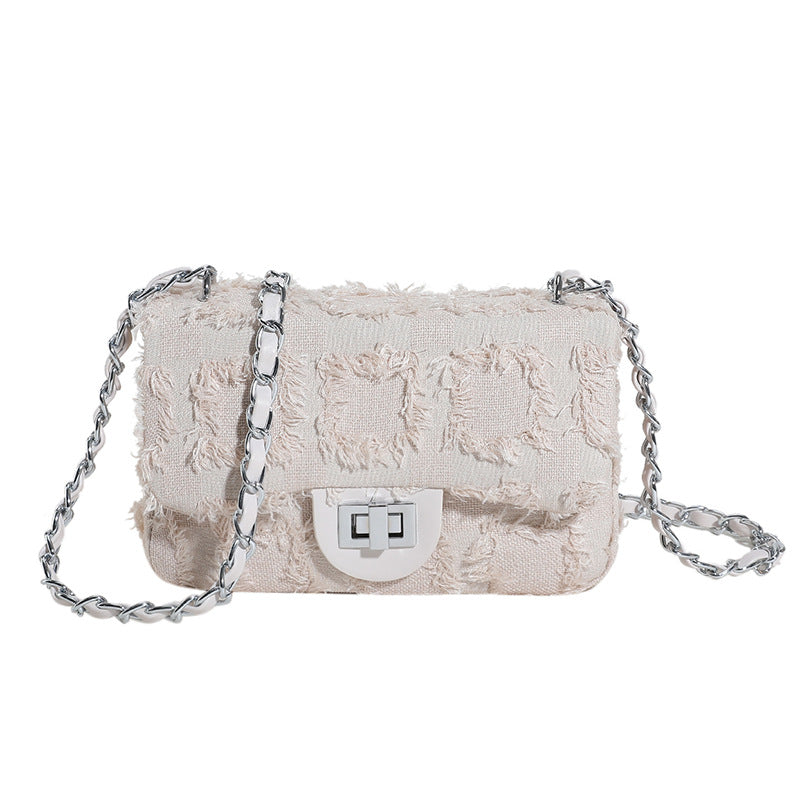 Tweed Fringed Crossbody Bag