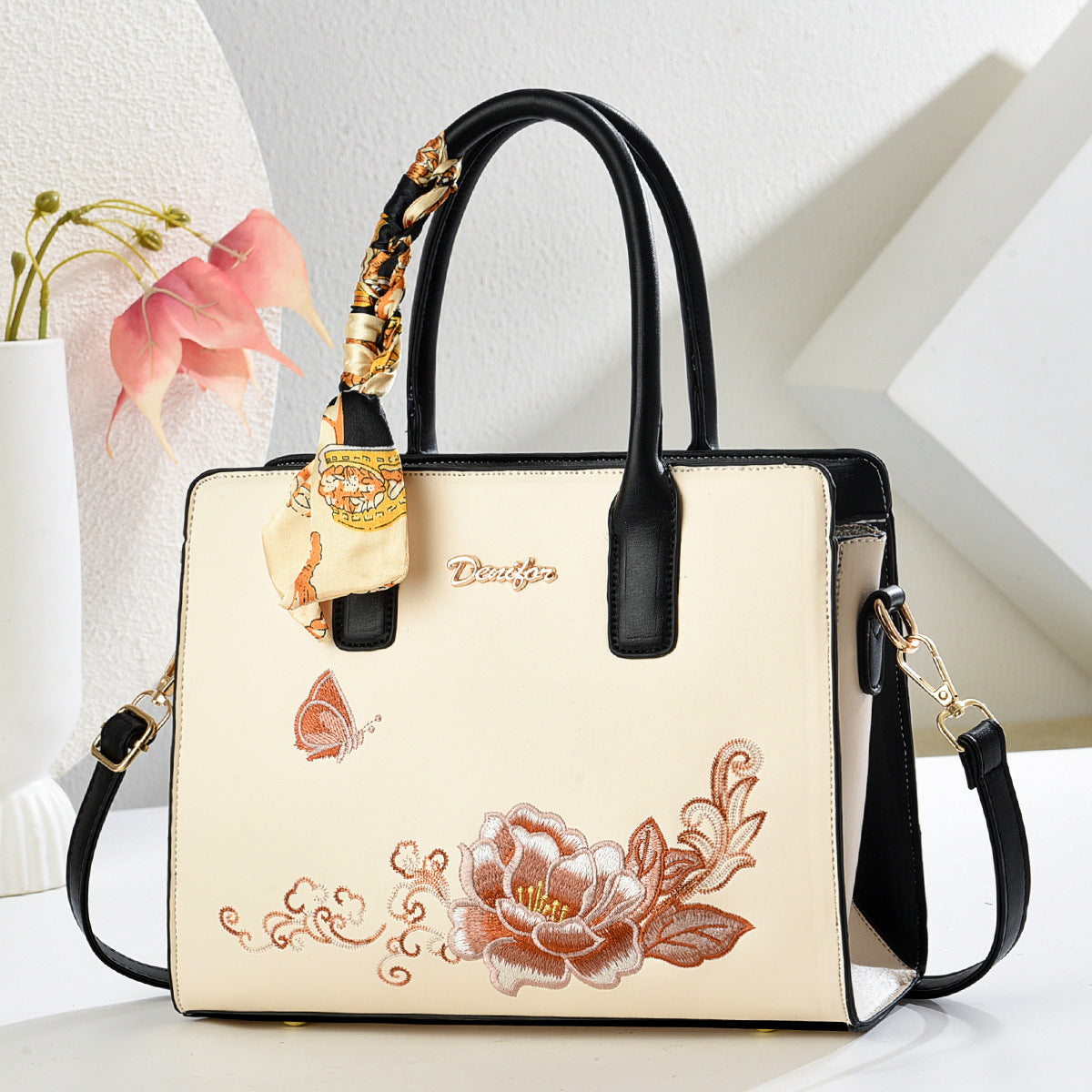 Azure Bloom Shoulder Bag