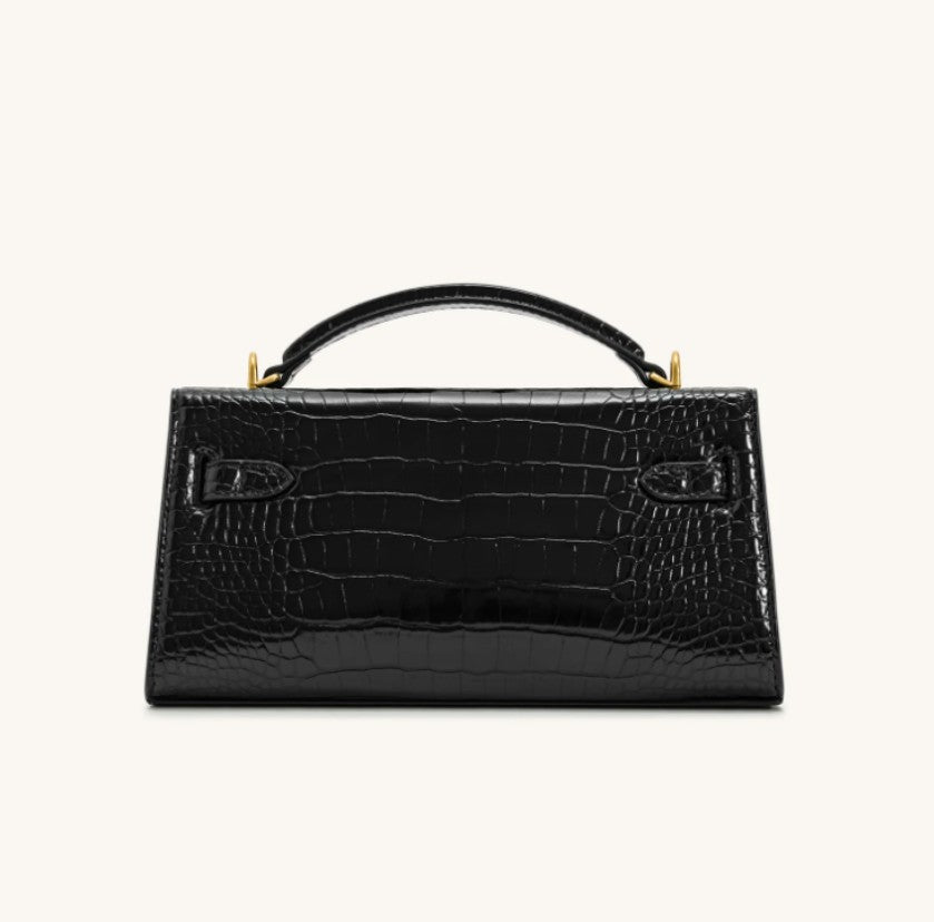 Luxury Crocodile Pattern Genuine Leather Kelly Handbag
