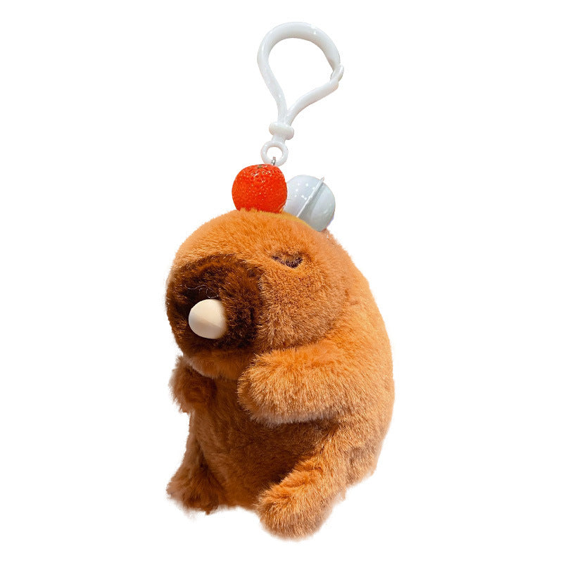 Blushy Capybara Plush Bubble Bag Charm