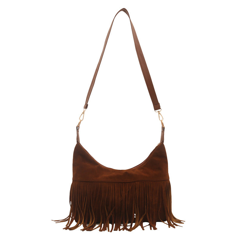 Sierra Fringe Hobo Shoulder Bag