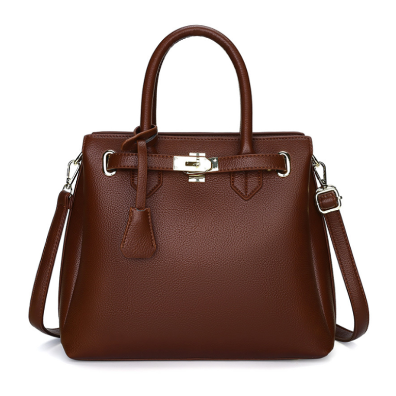 Retro Lychee Pattern Handbag For Women