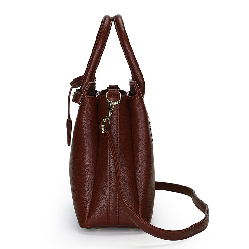 Retro Lychee Pattern Handbag For Women