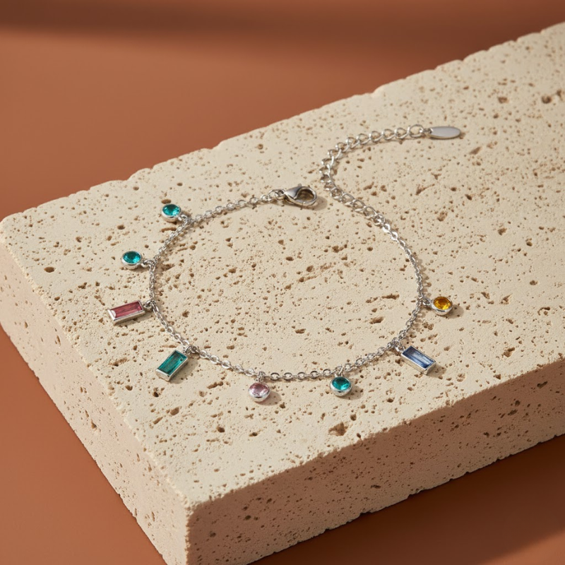 Geometric Square Tassel Bracelet