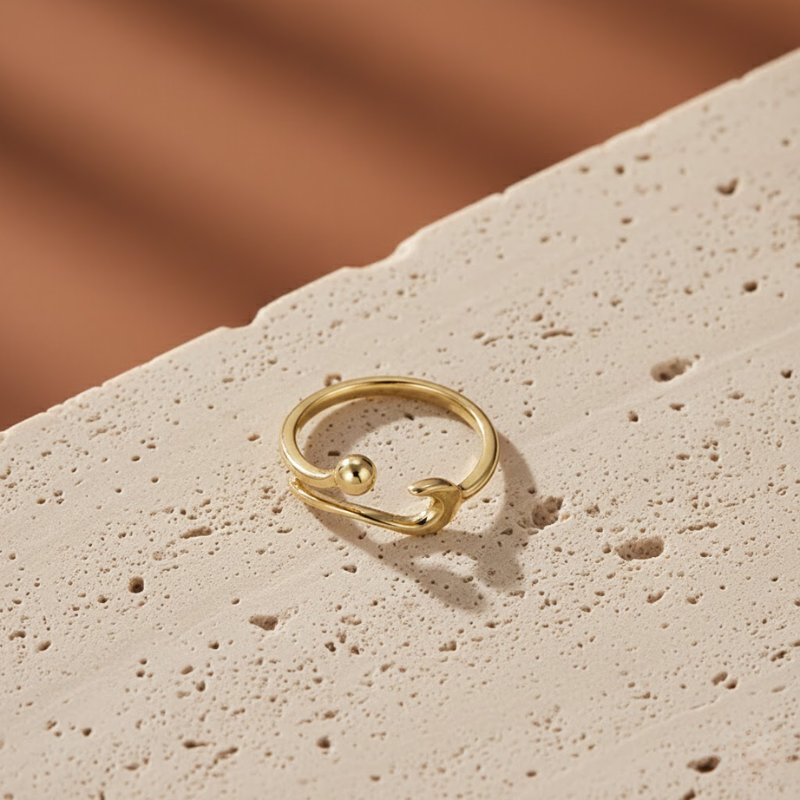 Gold Cat Adjustable Ring