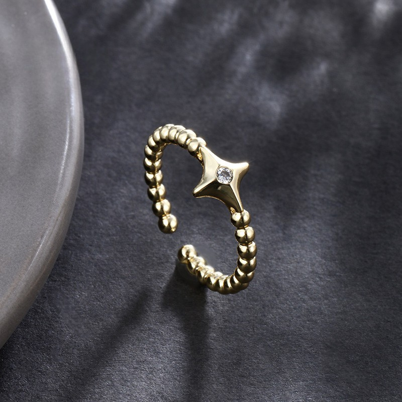 Zircon Star Open Ring