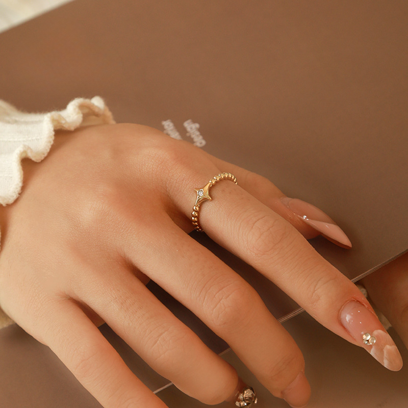 Zircon Star Open Ring