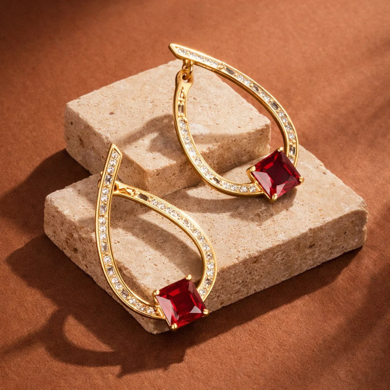 Colorful Teardrop Gemstone Earrings