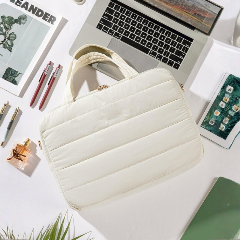 Puffy Quilted Laptop Bag