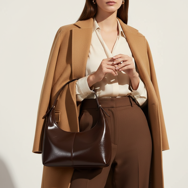 Wax Baguette Niche Shoulder Bag