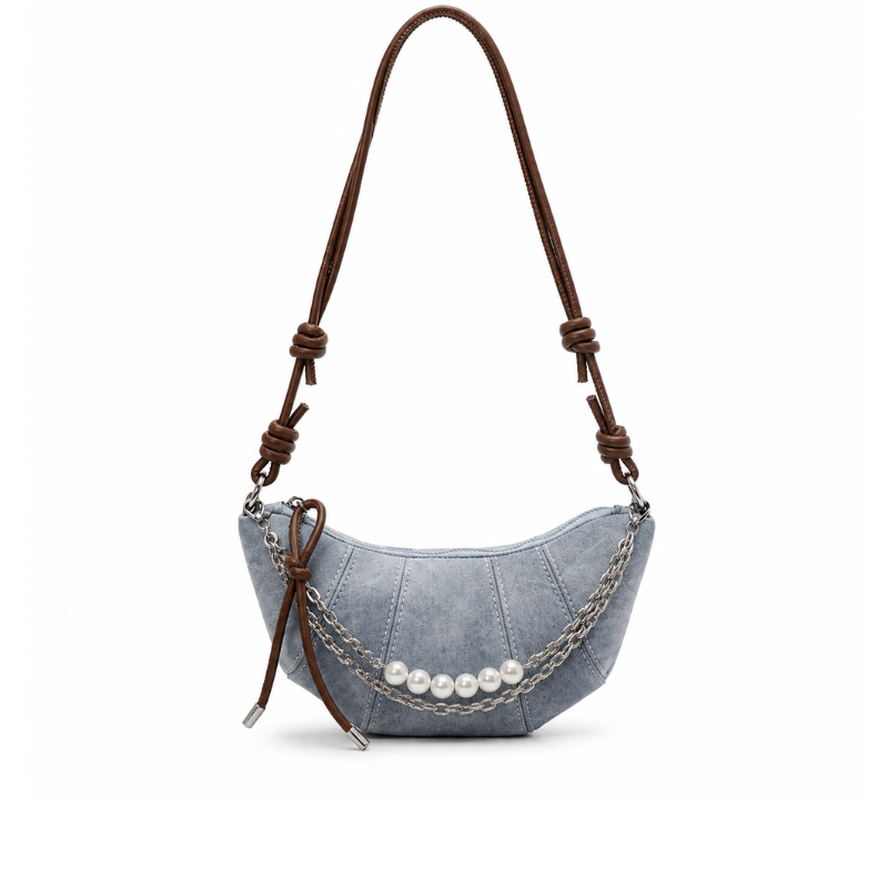 Luna Patchwork Crescent Shoulder Bag