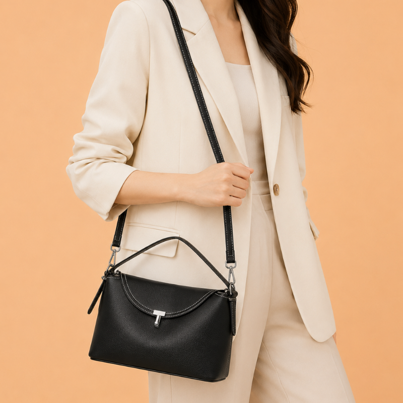 Sienna Cowhide Square Handbag