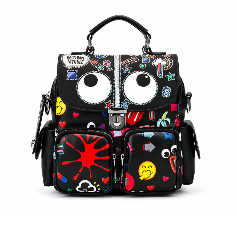 Playful Print Travel Backpack