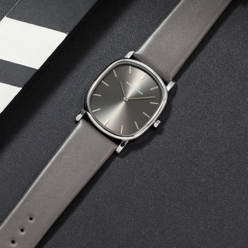 Olive Arc Minimal Leather Watch