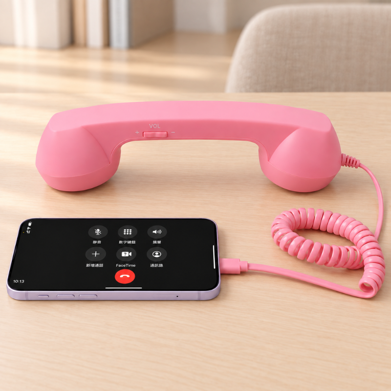 Retro Vintage Wired Phone Handset