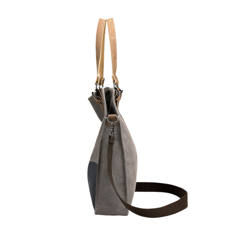 Retro Patchwork Canvas Shoulder Bag