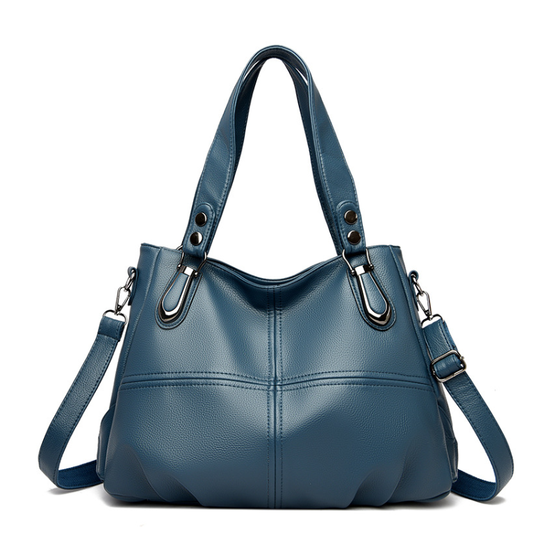 Spacious shoulder bag in warm autumn-inspired earthy colors