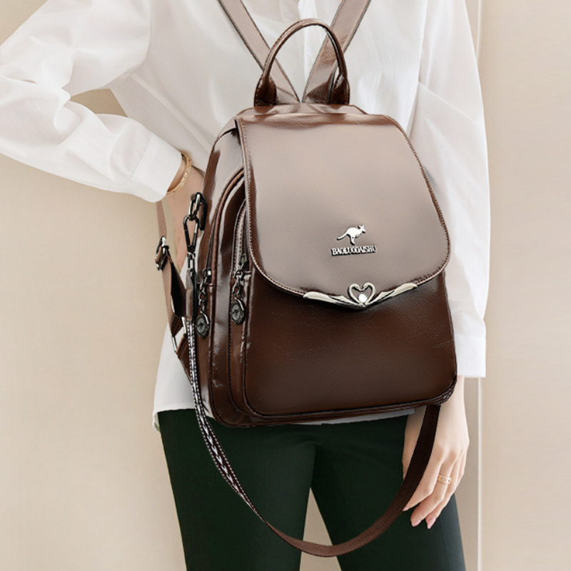 Soft Leather Large Capacity Women’s Backpack