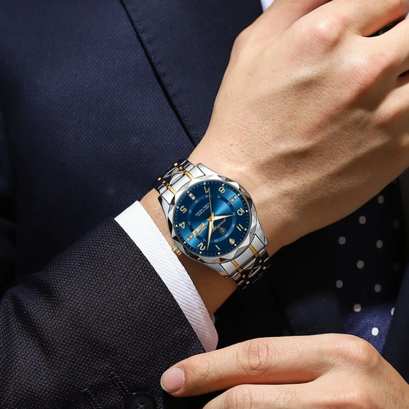 Luxe Glow Men's Waterproof Quartz Watch