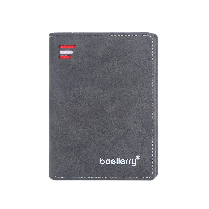 Frosted Leather Multi Card Wallet With Zipper Coin Pocket