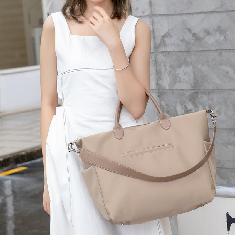 Water-Repellent Oxford Travel Tote Bag