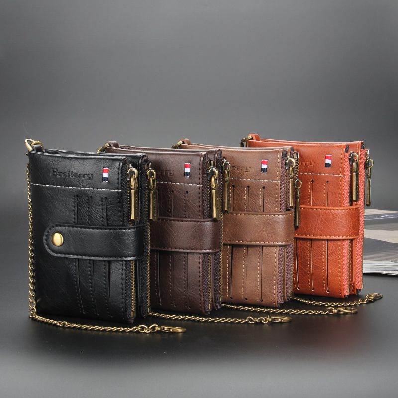 Retro Vertical Zipper Wallet