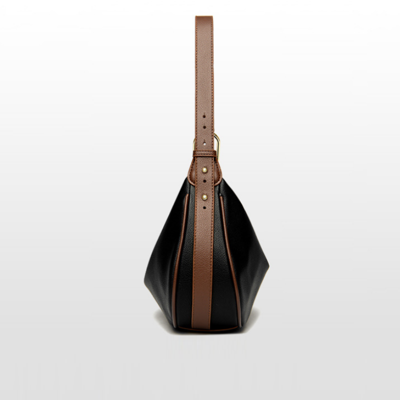 Velora Crescent Leather Shoulder Bag