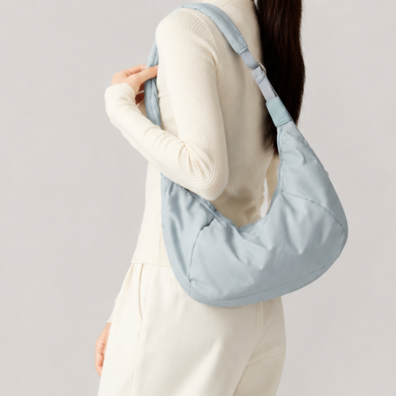Korean Nylon Hobo Shoulder Bag