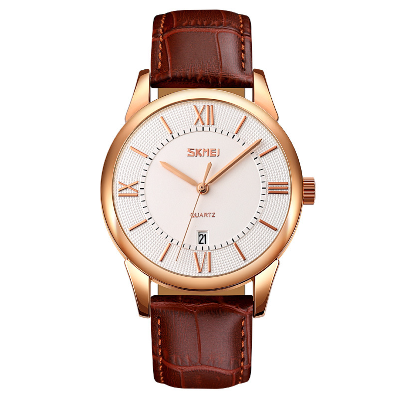 Classic Leather Strap Waterproof Quartz Watch exclusive at The Patchee Bangladesh - premium quality and stylish design, suitable for all-day comfort