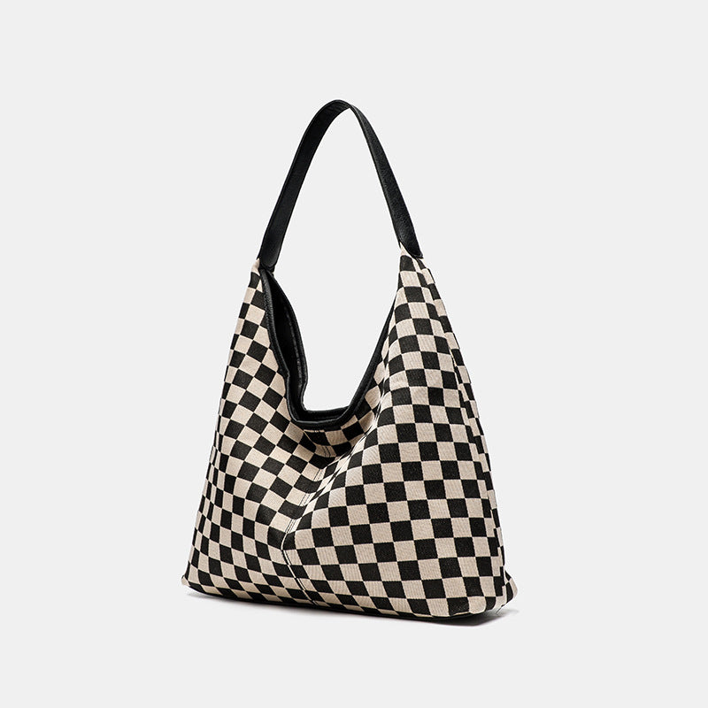 Plaid Trend Carry Tote Bag